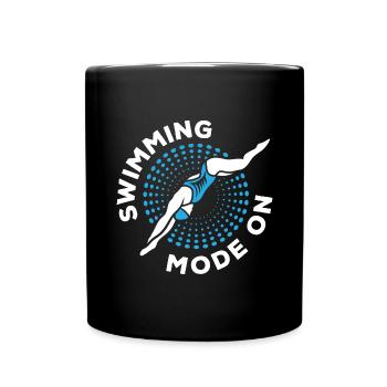 Swimmers Swimming 50 meters lane - Full Colour Mug - black - Front