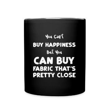 You Can't Buy Happiness But You... - Tasse einfarbig - Schwarz - Vorne