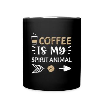 Coffee Is My Spirit Animal - Full Colour Mug - black - Front