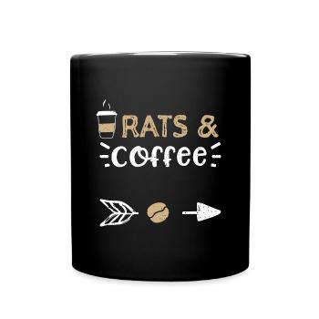 Rats & Coffee - Coffee - Tasse einfarbig - Schwarz - Vorne