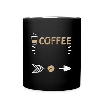 Coffee - Coffee - Tasse einfarbig - Schwarz - Vorne