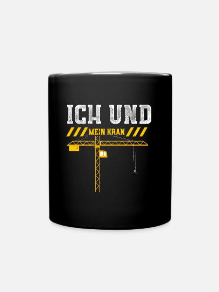 Ich Und Mein Kran - Tasse einfarbig - Schwarz