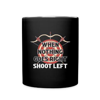Archer gaucher - Tir à l’arc - Mug uni - noir - Devant