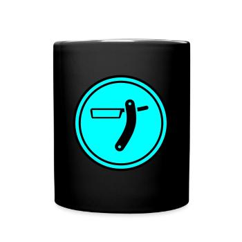 Shaving Barber Circle - Full Colour Mug - black - Front