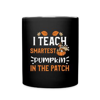 J’enseigne la citrouille la plus intelligente dans le... - Mug uni - noir - Devant