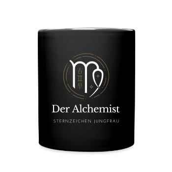 Jungfrau Alchemist Sternzeichen - Tasse einfarbig - Schwarz - Vorne