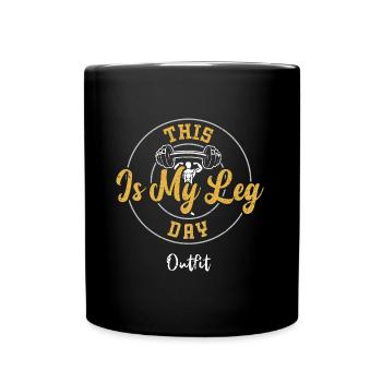 Ceci est ma tenue de jour pour les jambes - Gym - Mug uni - noir - Devant