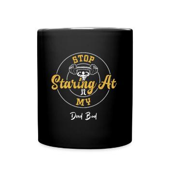 Arrête de regarder mon papa Bod - Gym - Mug uni - noir - Devant