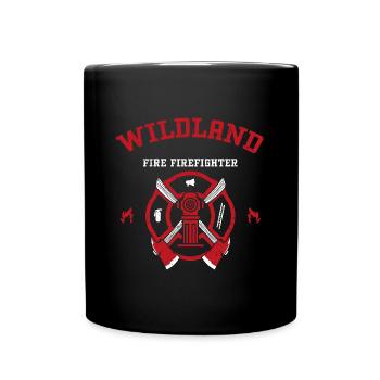 Pompier de forêt - Mug uni - noir - Devant