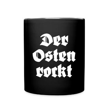 Der Osten Rockt Ostdeutschland - Tasse einfarbig - Schwarz - Vorne