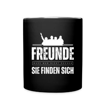 Beste Freunde FREUND Kumpel Kumpels - Tasse einfarbig - Schwarz - Vorne