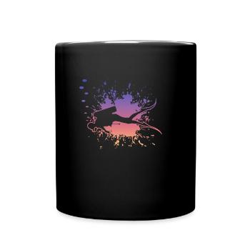 diving, tauchen, diver, scuba diving - Tasse einfarbig - Schwarz - Vorne