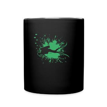 Taucher Design für Scuba Diver Tauchen Diving - Tasse einfarbig - Schwarz - Vorne