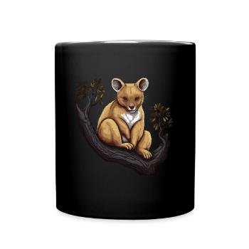 Tree Kangaroo Baby Kangaroo Marsupial Kangaroo - Full Colour Mug - black - Front
