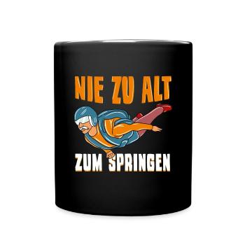 Fallschirmspringen Fallschirm Luftsport - Tasse einfarbig - Schwarz - Vorne