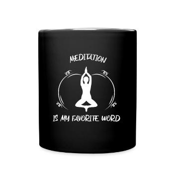 Meditaion - Full Colour Mug - black - Front