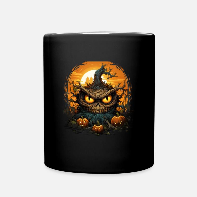 Nacht des schaurigen Kürbisses - Tasse einfarbig - Schwarz