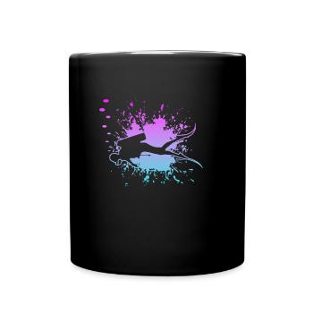 Dive - Tauchen Taucher Geschenk - Tasse einfarbig - Schwarz - Vorne