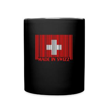 Schweiz - Tasse einfarbig - Schwarz - Vorne