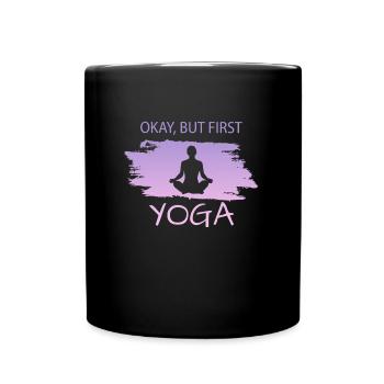 Yoga - Tasse einfarbig - Schwarz - Vorne