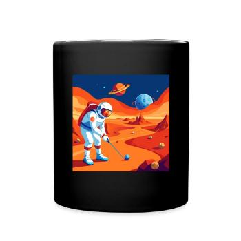 Galaktischer Golfer: Exoplaneten-Erlebnis - Tasse einfarbig - Schwarz - Vorne