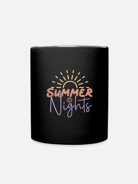Sommernächte - Tasse einfarbig - Schwarz