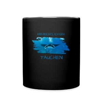 Tauchen Diving Manta - Tasse einfarbig - Schwarz - Vorne