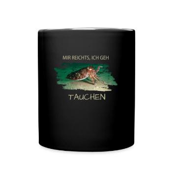 Tauchen Diving Squid Kalmar - Tasse einfarbig - Schwarz - Vorne