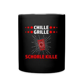Schorle Pfälzer Dubbeglas Geschenk - Tasse einfarbig - Schwarz - Vorne