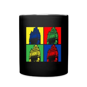 Couleur pop vibrante du Big Ben Quartet London - Mug uni - noir - Devant