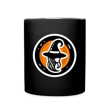 Tête de chapeau de sorcière - Mug uni - noir - Devant