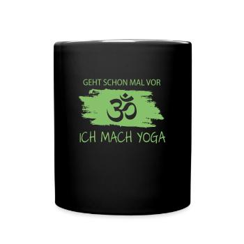 Yoga - Tasse einfarbig - Schwarz - Vorne