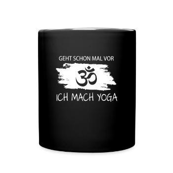 Yoga - Tasse einfarbig - Schwarz - Vorne