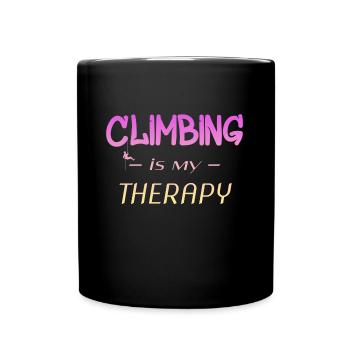 Climber Retro Climbing - Tasse einfarbig - Schwarz - Vorne