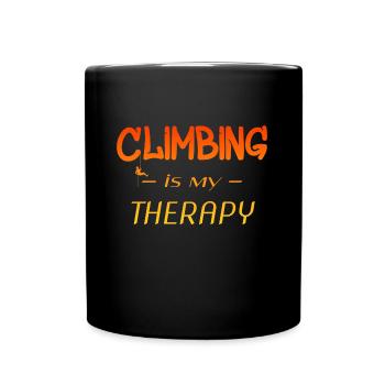 Spruch Klettern, Love Climbing, Bouldern - Tasse einfarbig - Schwarz - Vorne