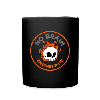 NoBrain - Engineering - Tasse einfarbig - Schwarz - Vorne