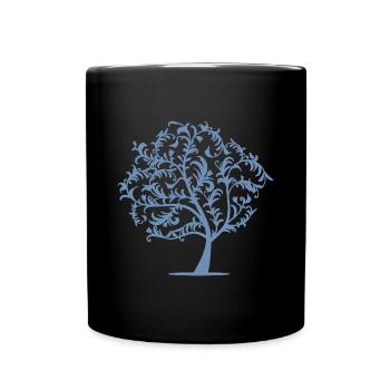 Minimalist Tree Birds Spring Silhouette - Full Colour Mug - black - Front
