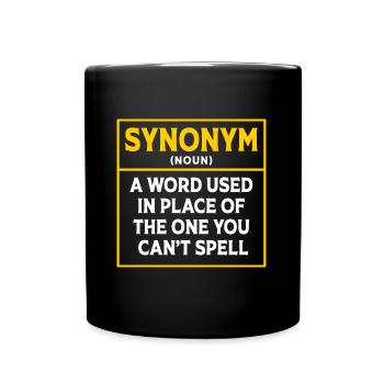 Grammatik - Tasse einfarbig - Schwarz - Vorne