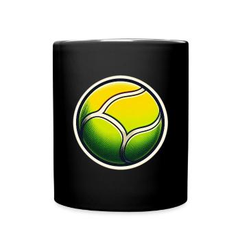 Tennis Ball Green Yellow - Full Colour Mug - black - Front