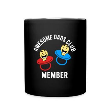 Awesome Dads Club Member of the Dads' Club - Full Colour Mug - black - Front