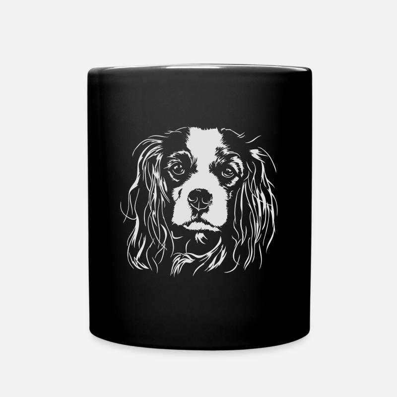 CAVALIER KING CHARLES SPANIEL Portrait Wilsigns - Tasse einfarbig - Schwarz