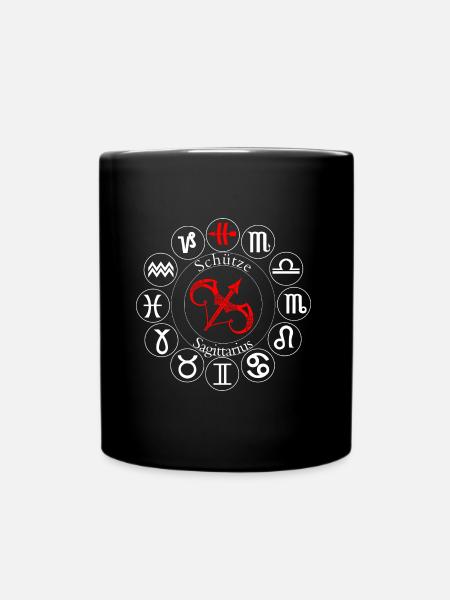 Zodiac Sagittarius - Full Colour Mug - black