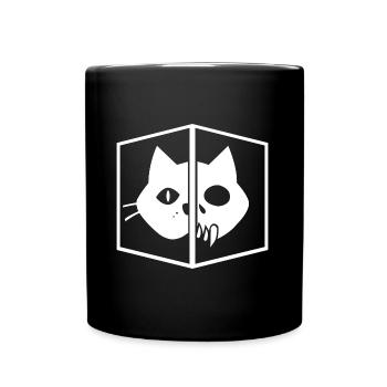 Schrödingers Katze - Tasse einfarbig - Schwarz - Vorne