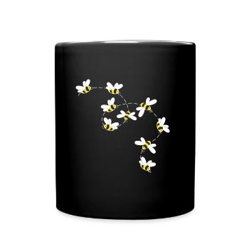 Bienen Flug - Tasse einfarbig - Schwarz - Vorne