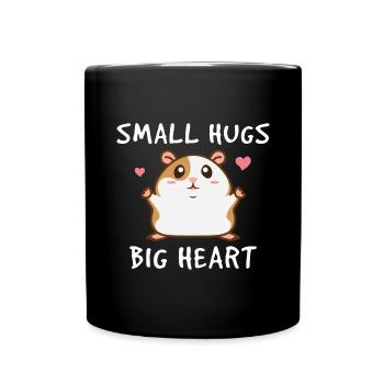 Hamster Umarmung - Tasse einfarbig - Schwarz - Vorne