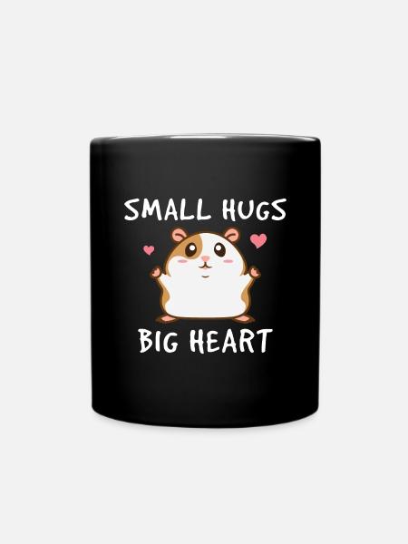 Hamster Umarmung - Tasse einfarbig - Schwarz