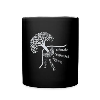 Educate Empower Support Nurture Inform Doula - Full Colour Mug - black - Front