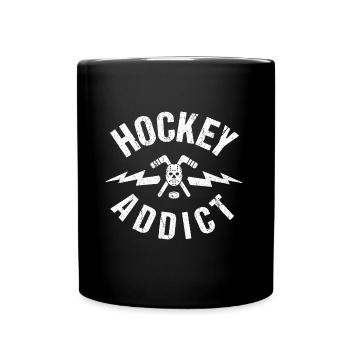 Eishockey Spieler Ice Hockey Eishockeyspieler - Tasse einfarbig - Schwarz - Vorne