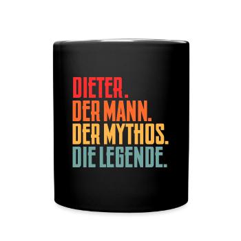 Dieter Geschenkidee - Tasse einfarbig - Schwarz - Vorne