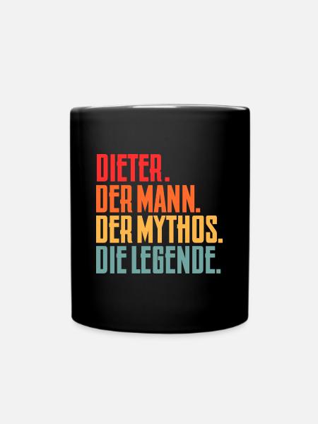 Dieter Geschenkidee - Tasse einfarbig - Schwarz